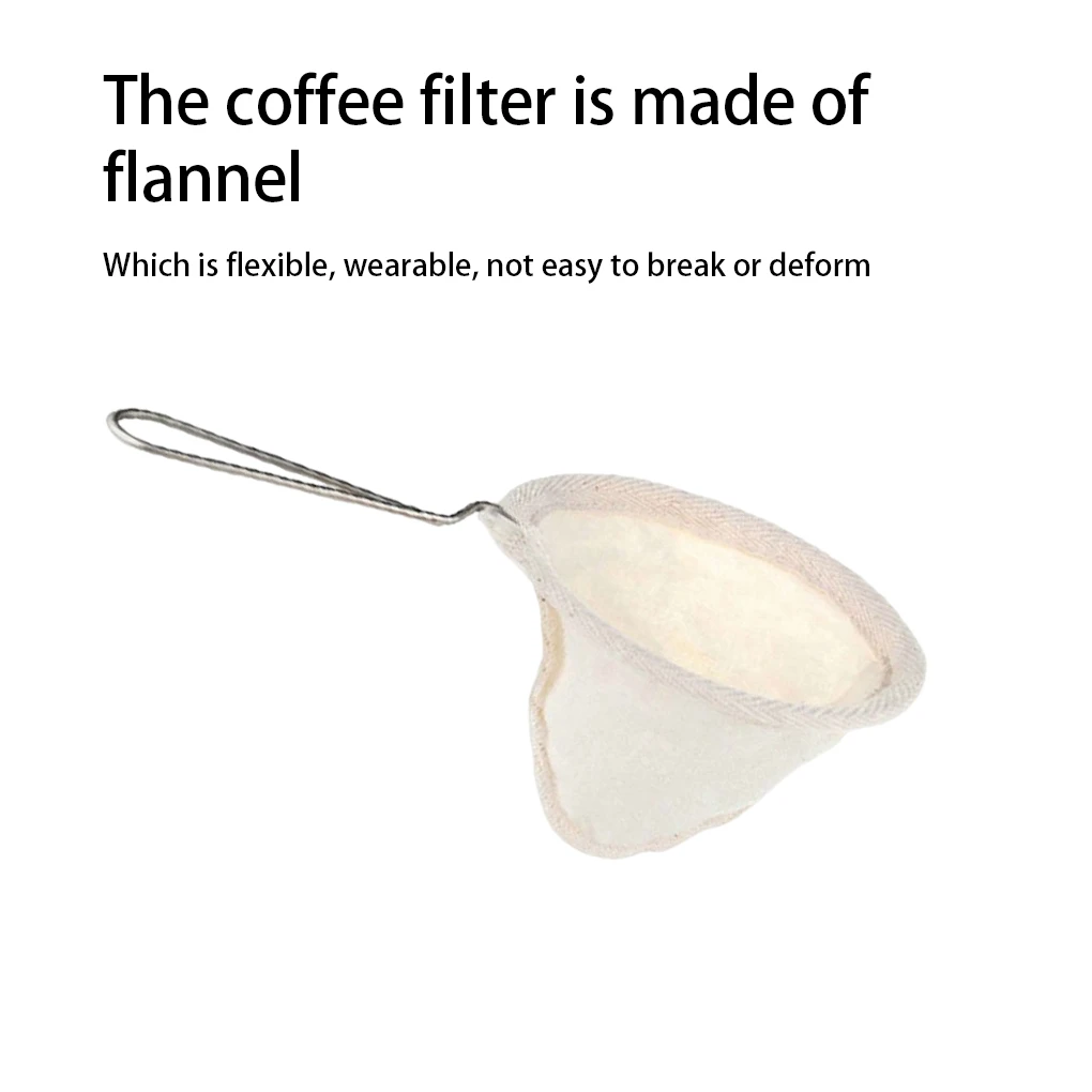 Coffee Flannel Filter Cloth Strainer Portable Storage Dripper Home