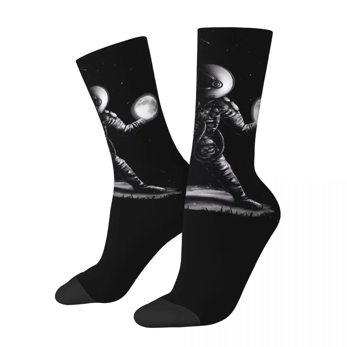 Astronauts Cherish The Lunar Environment MOON Men and Women printing Socks,fashion Applicable throughout the year Dressing Gift