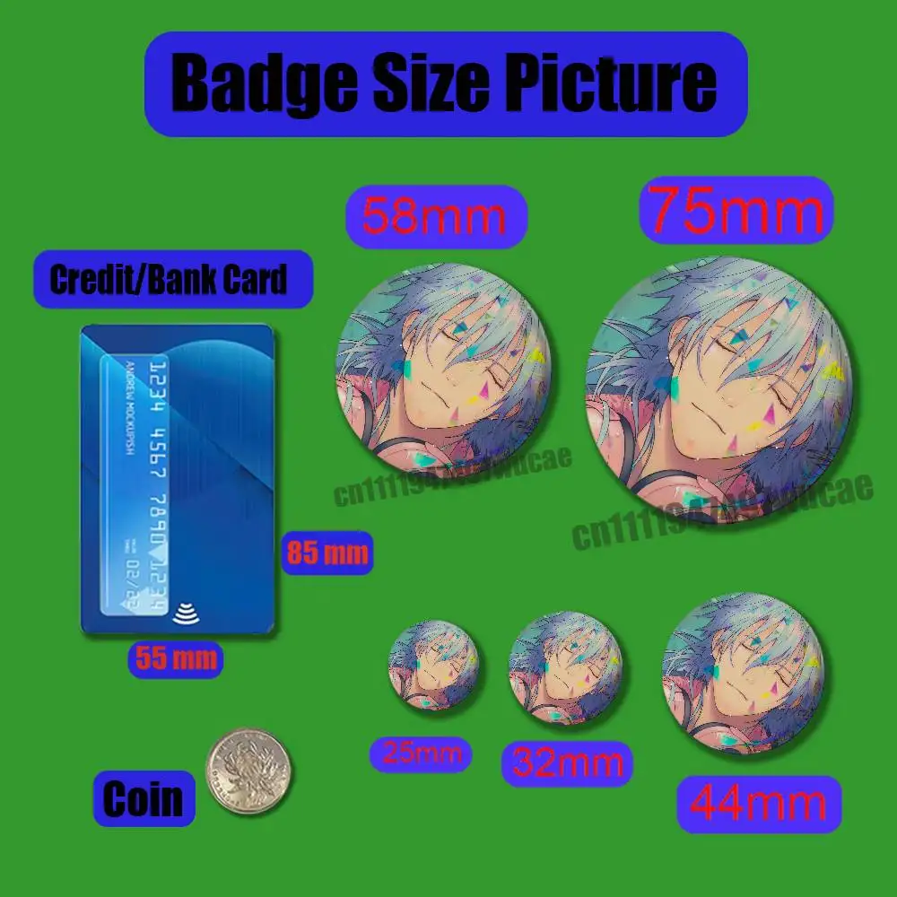 For Dramatical Murder Aoba Seragaki Badge Cover Custom Pin Insignia Emblem Round 32mm 58mm Hats Laser Film