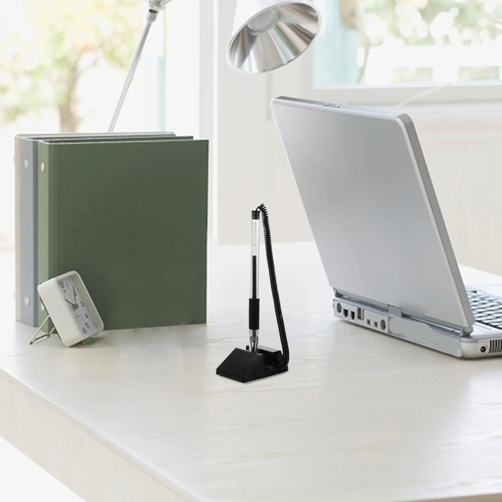 

4pcs Office Signature Desktop Ballpoint With Stand Wear-Resistant Signing For Banks Counters Smooth Writing Pen