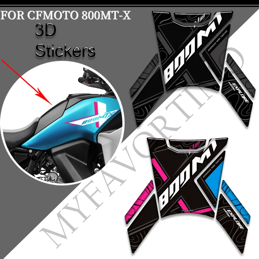 

Motorcycle Tank Pad Grips Kit Knee Fairing Fender Stickers Decal Protector For CFMoto 800MT-X 800MT 800 MT-X Adventure 2024 2025