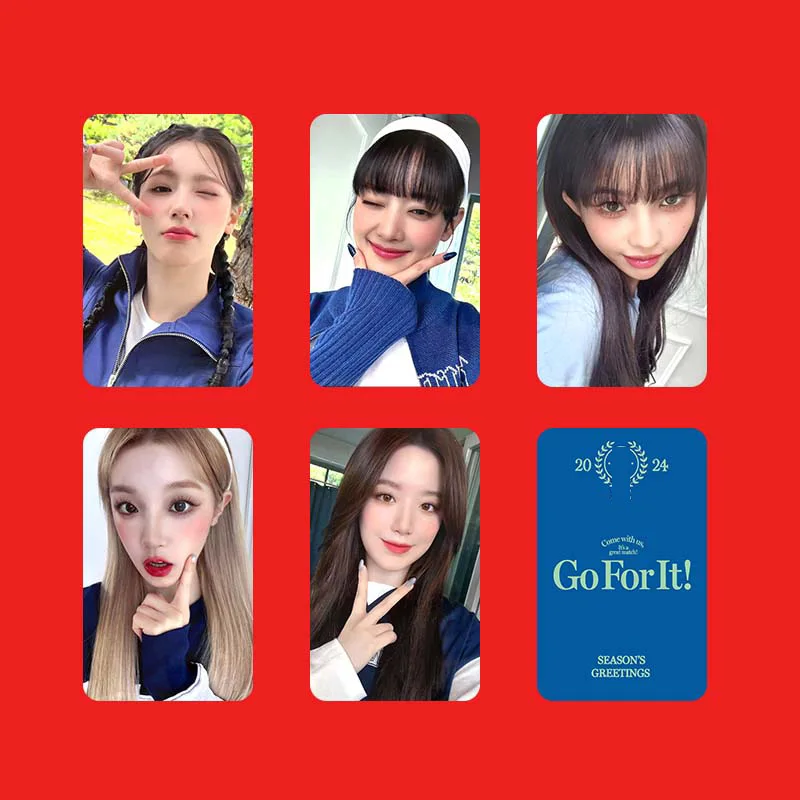 5Pcs/Set KPOP MIYEON SOYEON GO FOR IT Greetings Lomo Cards List YUQI MINNIE SHUHUA Photocards Fans Birthday Collection Gifts