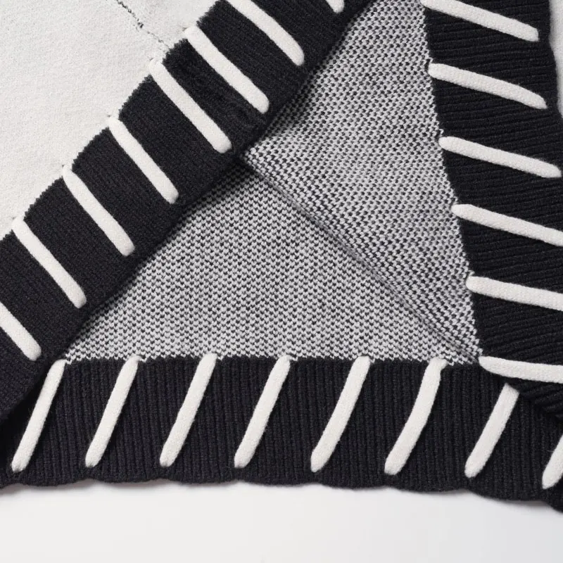 빈티지 스웨터 Y2K 그런지 찢어진 구멍 태슬 타이 점퍼 스트리트웨어 남성 힙합 하라주쿠 캐주얼 펑크 고딕 풀오버 스웨터