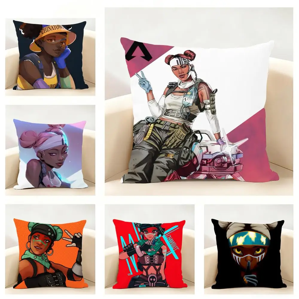 Apex Legends L-Lifeline Cushion Cover Linen Pillowcase Soft  for Sofa Bed Home Room Decor