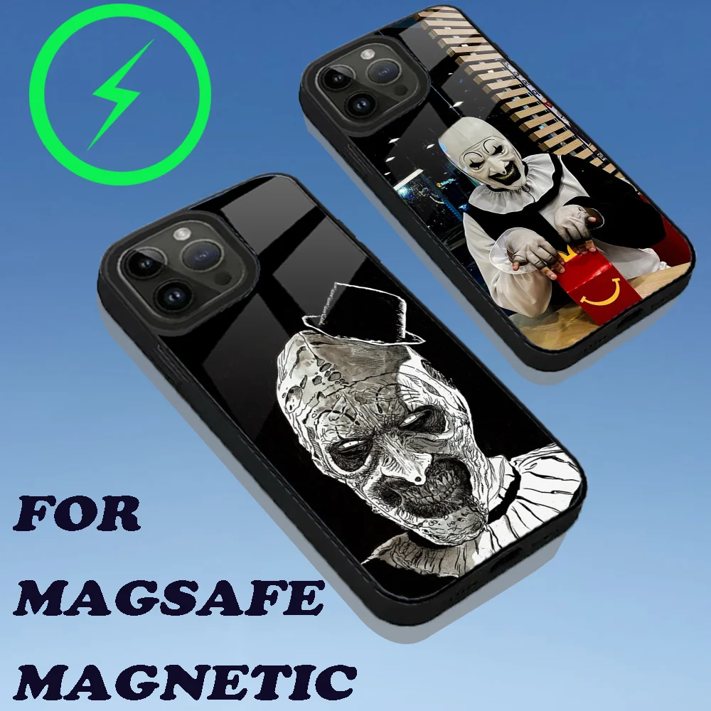 T-TerrifierS Art the Clown Phone Case For iPhone 16,15,14,13,12,11,Plus,Pro,Max Mini Magsafe Magnetic Wireless Charging