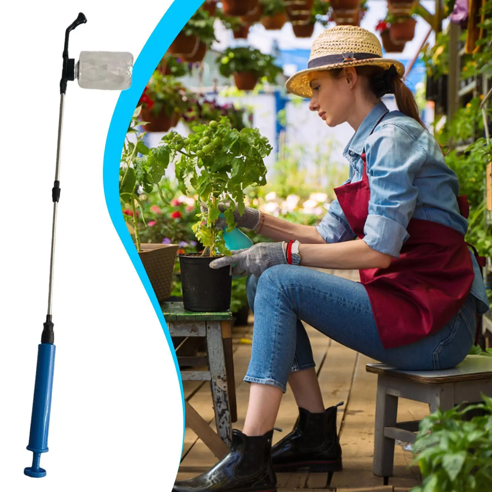 Garden Powder Applicator Dispenser Pollen Sprayer Fast Adjustable Gardening Sprayer Even Pollination Tool For Peppers Vegetables