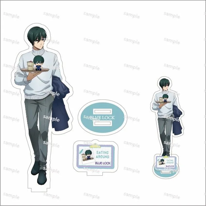 Blue Lock Acrylic Stand Keychain Rin Itoshi Sae Itoshi Sibling Couple Character Manhwa Peripheral Exhibition Table Ornament Toy
