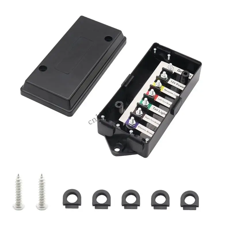 

Secure 7 Way Electrical Junction Box Ensuring Stable Trailer Truck Connection 090E