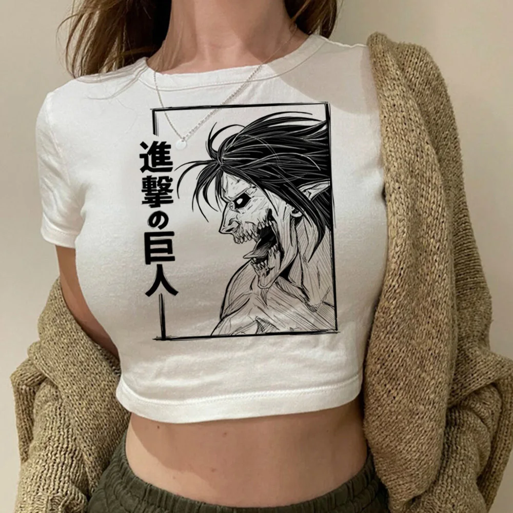 Attack on Titan cropped top shoujo cutecore anime summer tshirt harajuku summer party y2k