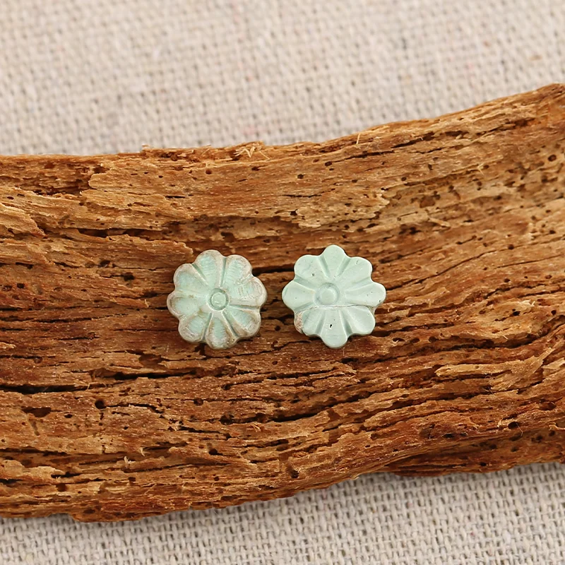 B&F Malachite Earring Beads for Jewelry Making, Handmade Natural stones beads, Stones for jewelry Making Supplies