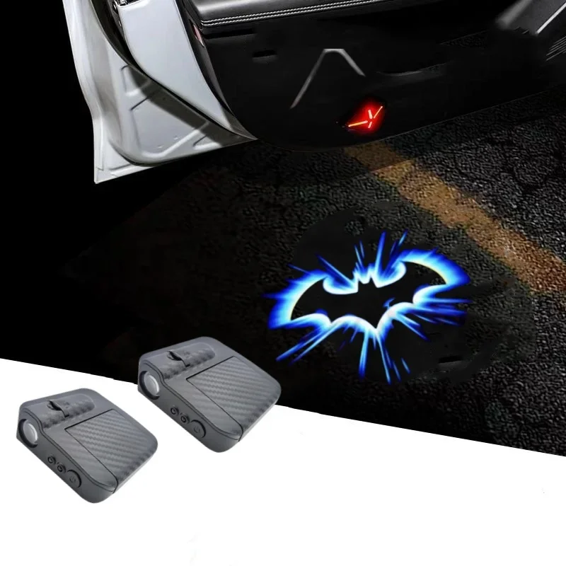 

2pcs for Bat LED Welcome Luces Light Logo Laser Projector Universal Ghost Shadow Night Light Wireless Car Styling Courtesy Lamps