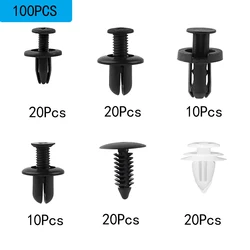 100 Pcs Car Clips Fastener Screws Bumper Plastic For Bmw F10 F11 F20 F30 E36 E46 E60 E70 E53 E87 E90 X5  Ford Mondeo Mk4 Focus 2