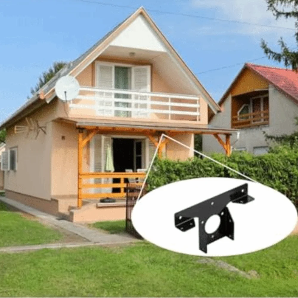 

2pcs Adjustable Pergola Brackets T-shaped Corrosion Resistance Pergola Corner Frame Metal 3-Way Pergola Fixed Bracket Balconies