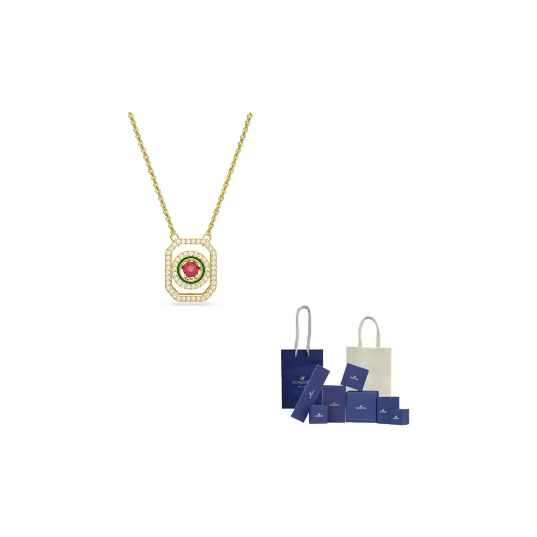 Swarovski Beating Heart Artificial Crystal Necklaces Women's 5649785