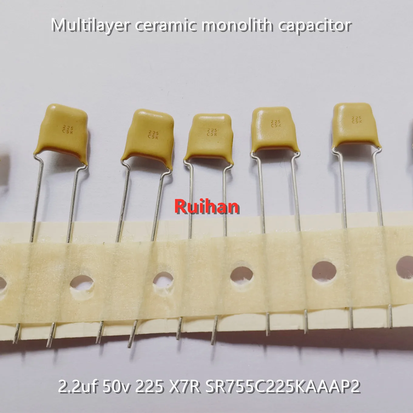 Original new 100% multilayer ceramic monolith capacitor 2.2uf 50v 225 X7R SR755C225KAAAP2 copper foot (Inductor)