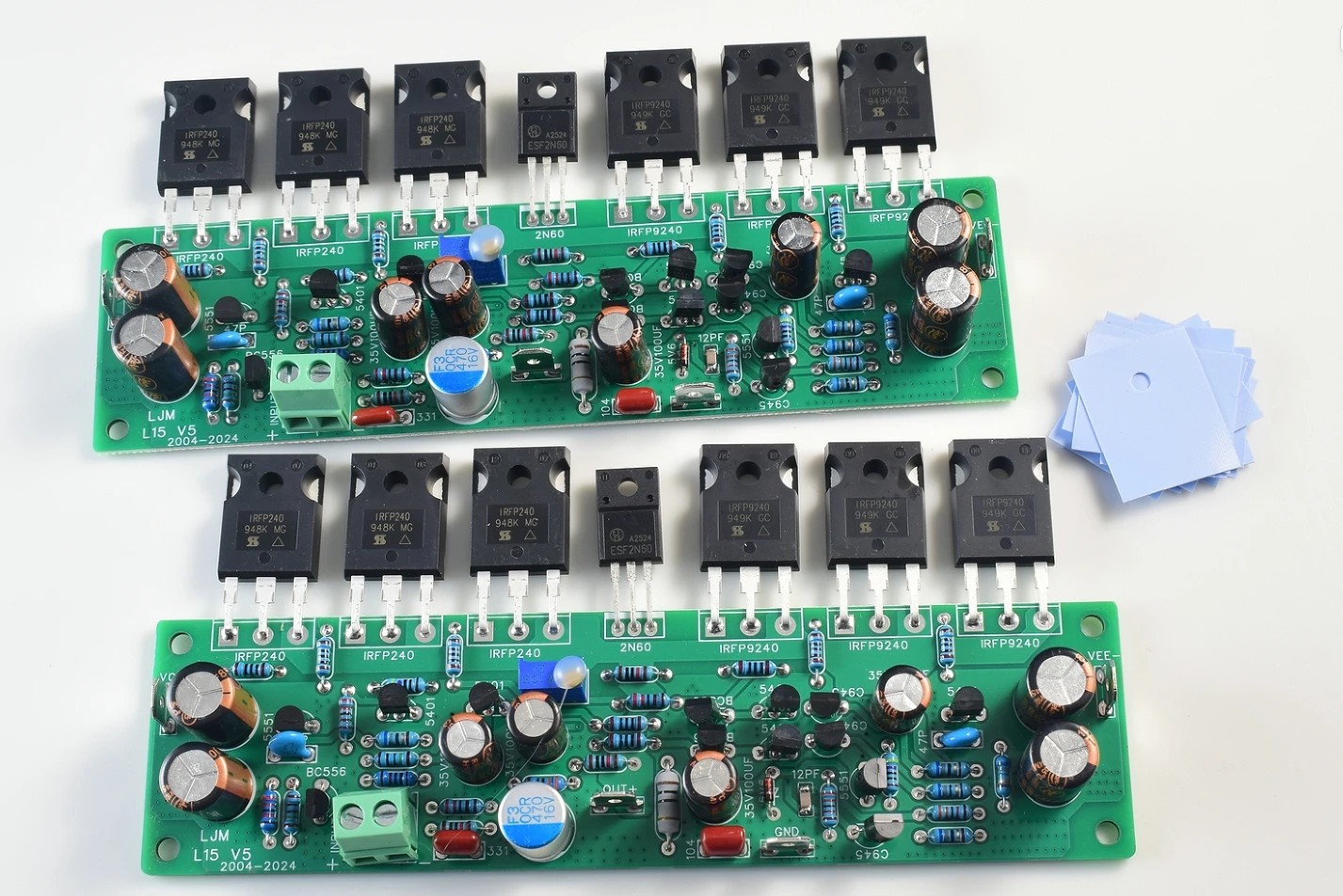 2 шт., плата стереоусилителя L15 MOSFET, 2-канальный усилитель 300 Вт 8R, класс AB IRFP240 IRFP9240