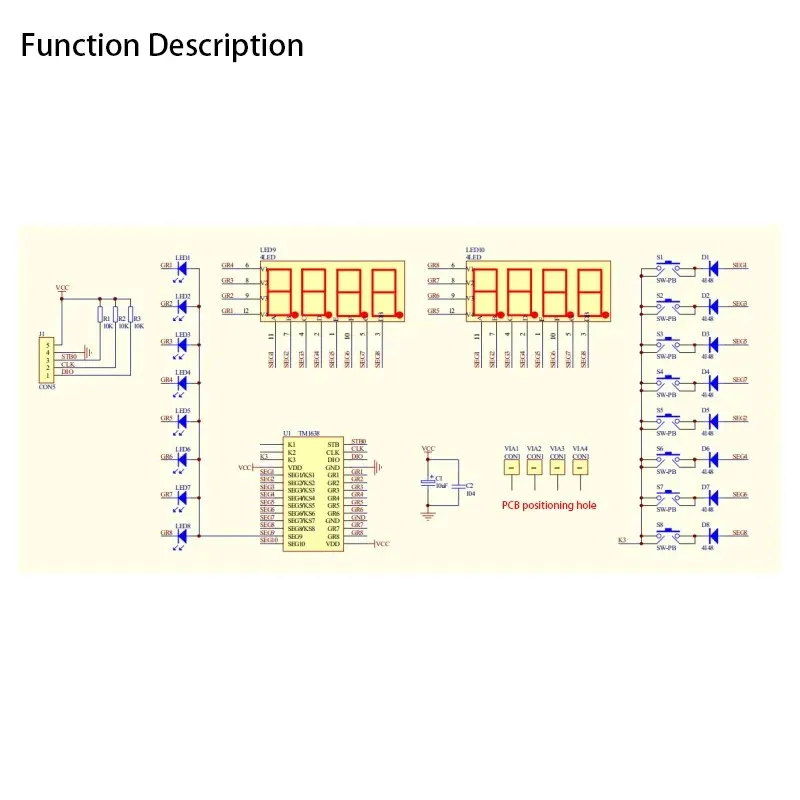 Moduł TM1638 Wyświetlacz klucza Nowa 8-bitowa cyfrowa rura LED 8-bitowa dla AVR Arduino