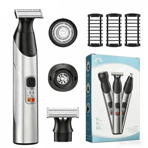 Men's 3-in-1 Electric Grooming Kit - Super Fast Shaving Cordless Easy Use Smooth Shave in Seconds Essential Tool for Modern Men