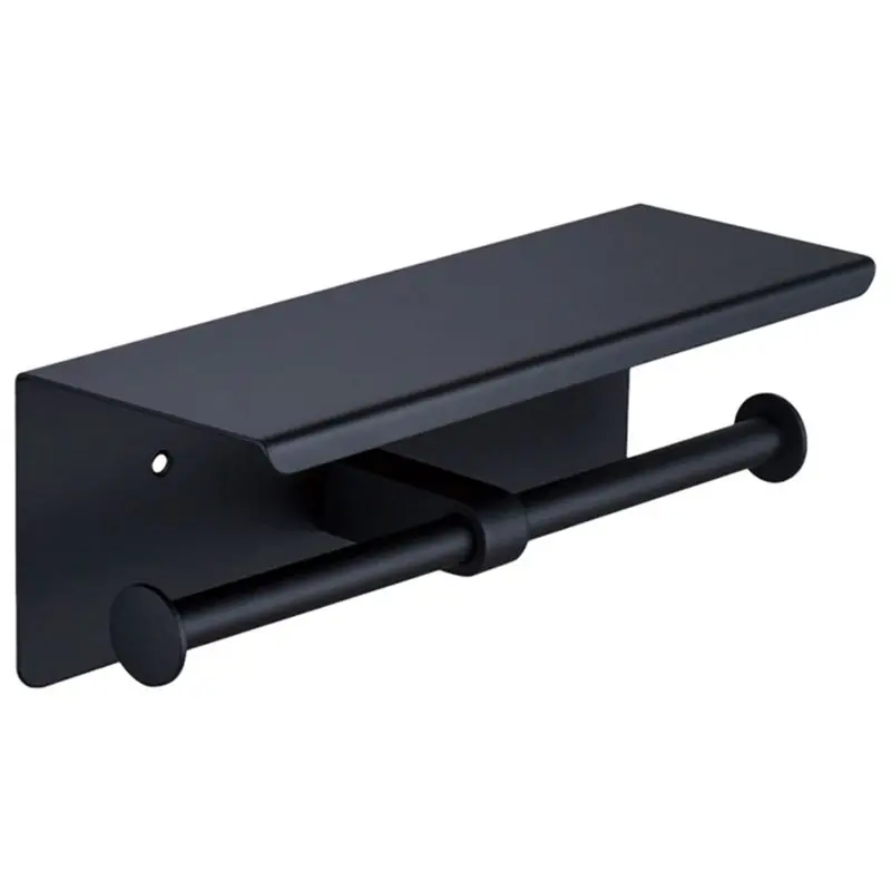 as94-double-toilet-paper-holder-black-toilet-paper-holder-paper-towel-holder-with-phone-storage-holder