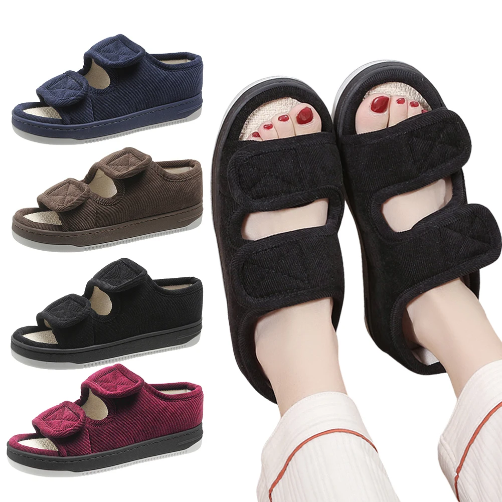 

Diabetic Shoes Open Toe Diabetic Slippers Adjustable Walking Sandals Breathable Orthopedic Footwear for Women and Men