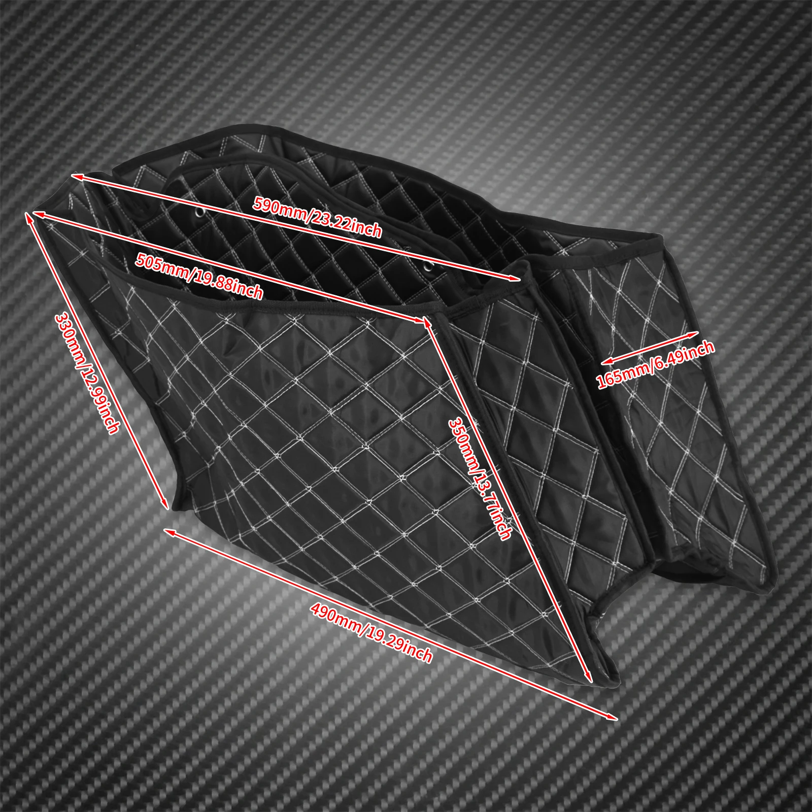 Motorcycle 4'' Stretched Saddlebag Insert Liner Thread Extended Bags Waterproof For Harley Touring Road Electra Glide 2014-2021