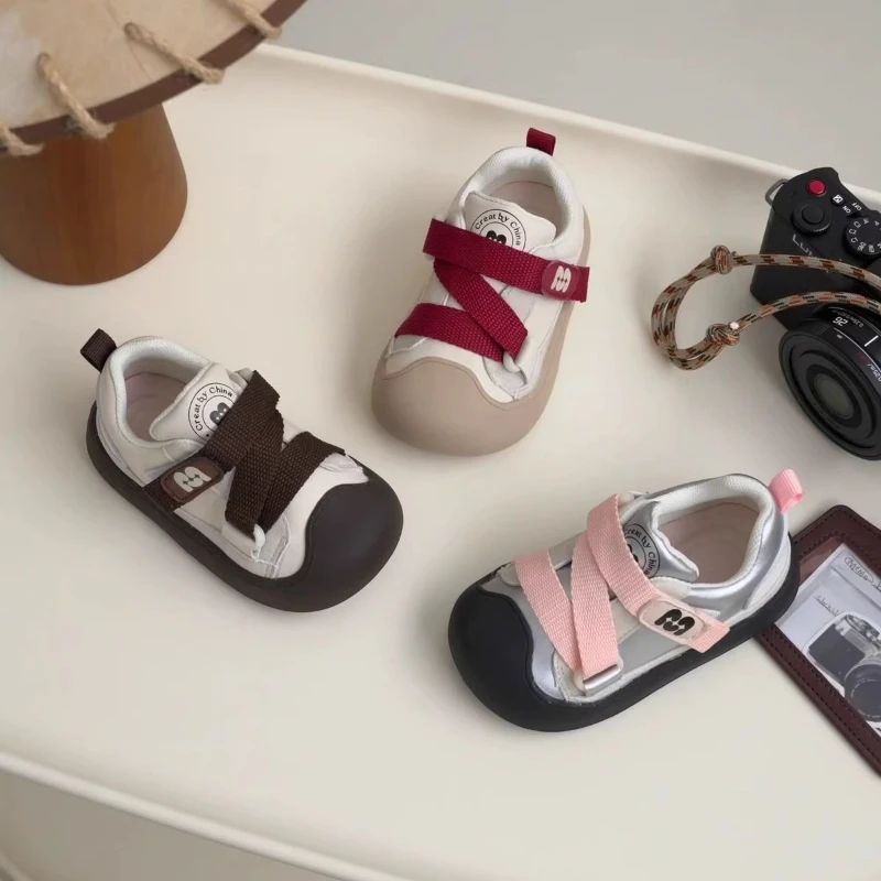 

2025 Autumn New Children Casual Shoes for Girls Boys Fashion Korean Style Soft Bottom Anti-slippery Versatile Learn Walk Shoes