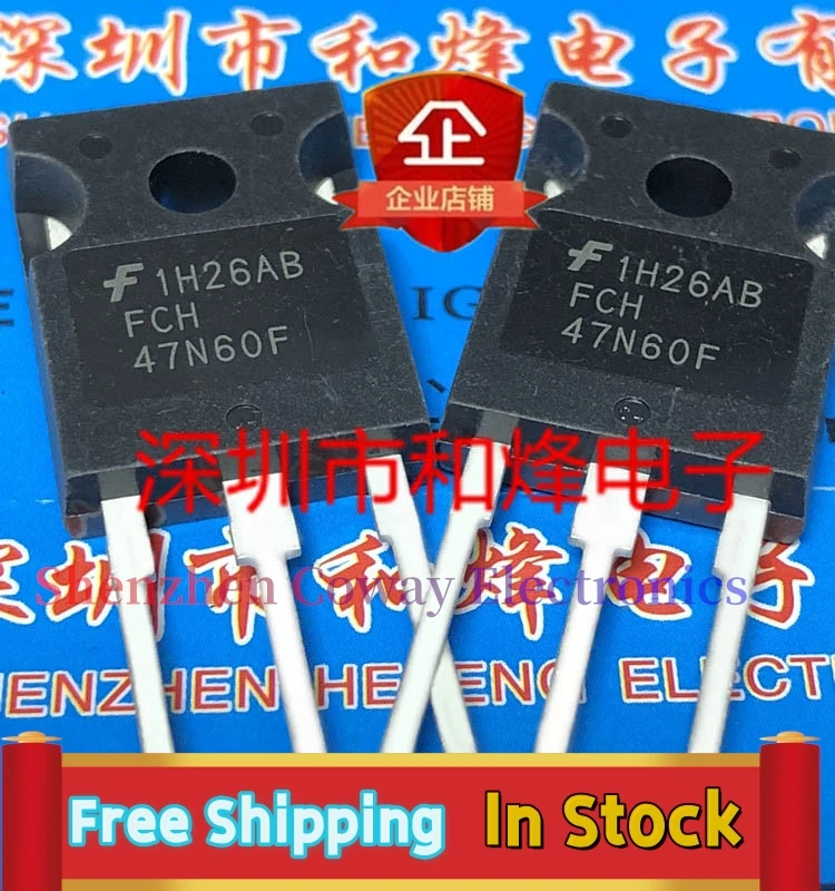 

10PCS-30PCS FCH47N60F TO-247 600V 29.7A In Stock Fast Shipping