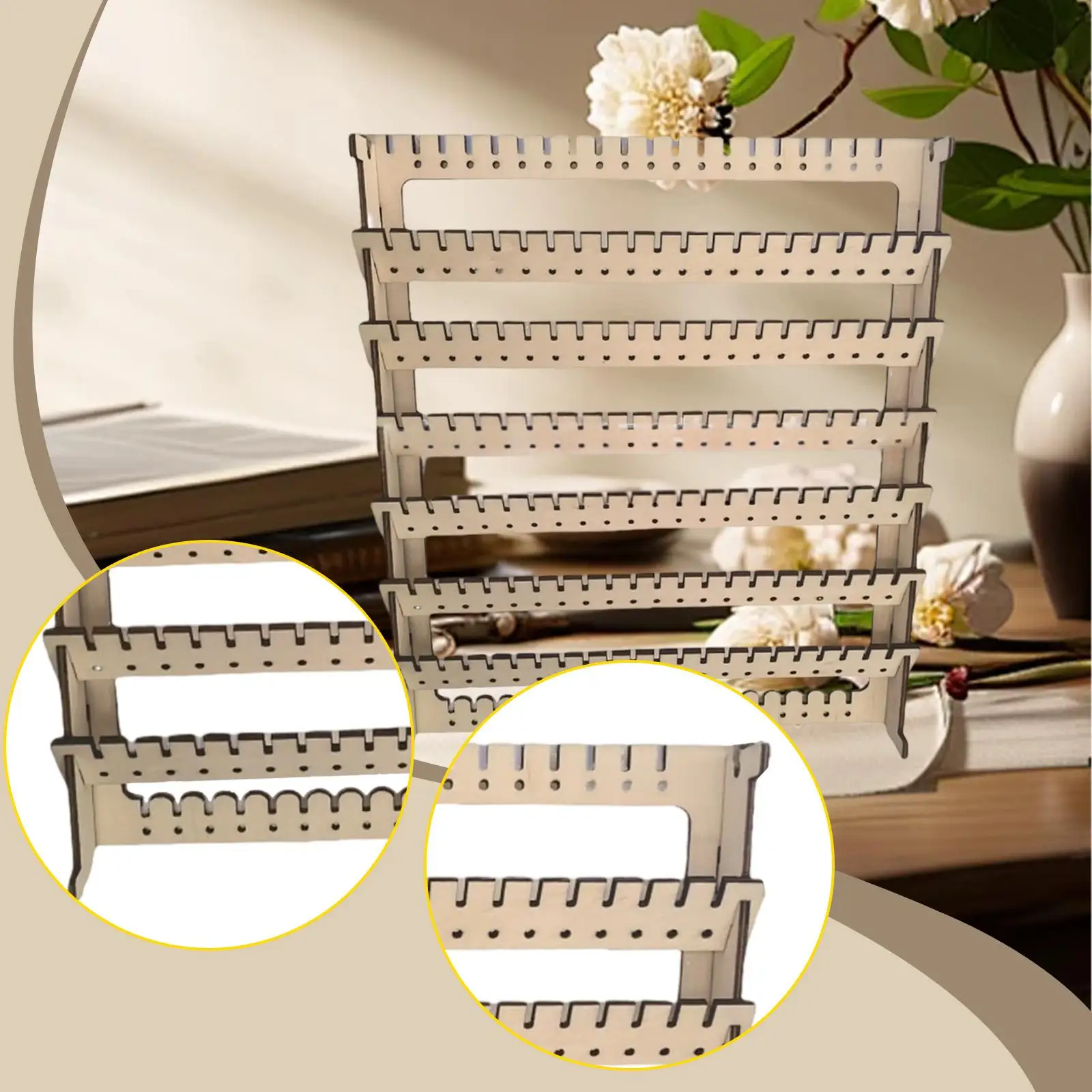 

Держатель для сережек Держатель для ювелирных изделий Деревянная презентация Многоуровневый Универсальный для