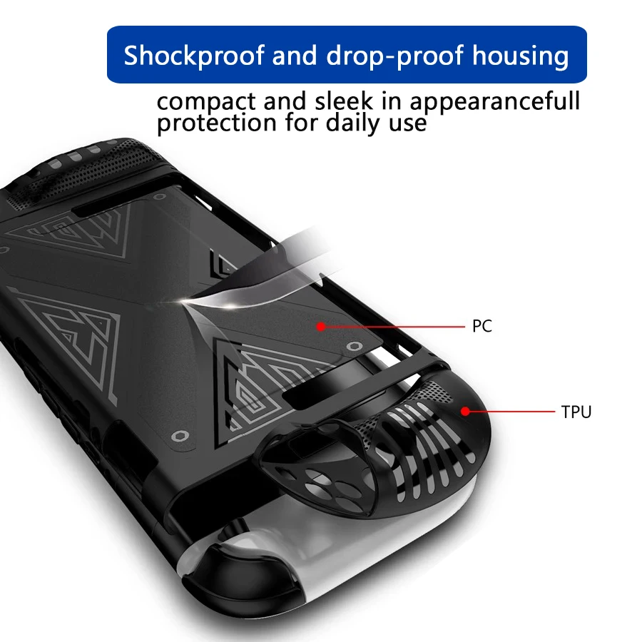 TPU+PC保護ケース 人間工学に基づいたハンドル保護カバー NS Switch 2ホストスクリーン/ハンドル耐衝撃保護カバーに最適 傷防止TPU滑り止め保護ケース