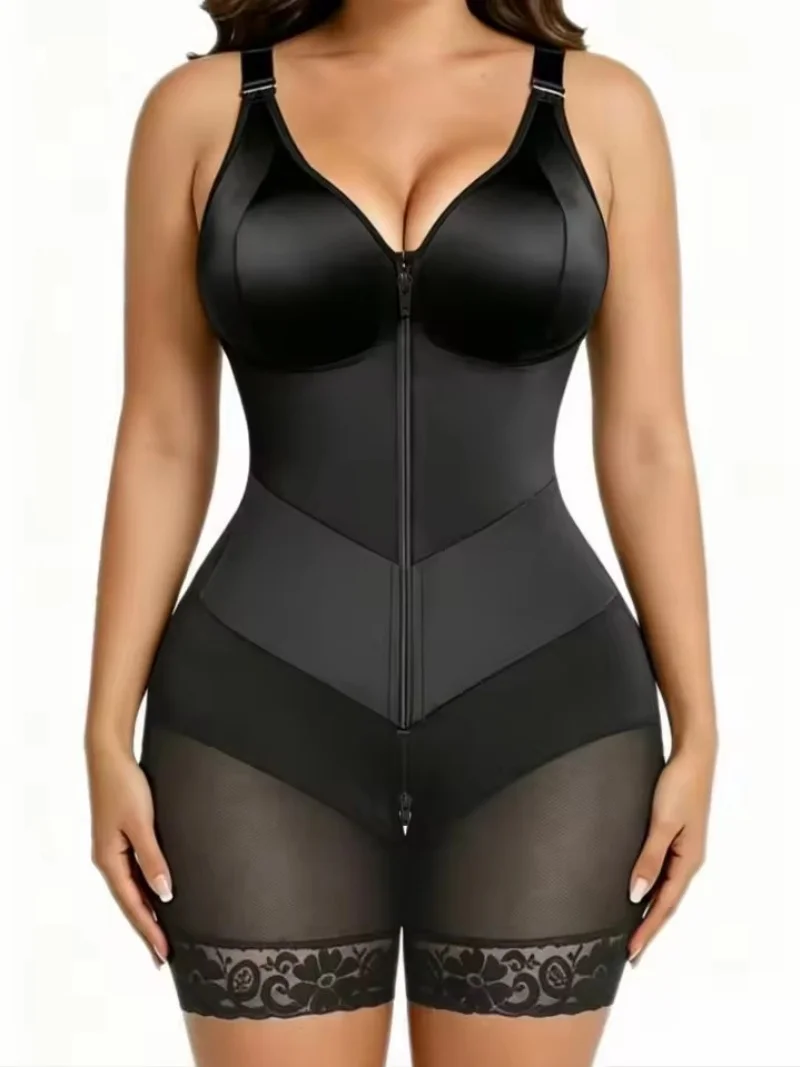 Fajas Colombianas Moldeadoras para Mujer con Control Abdominal Mejorado, Relleno de Busto Incorporado, Levantador de Glúteos y Cremallera