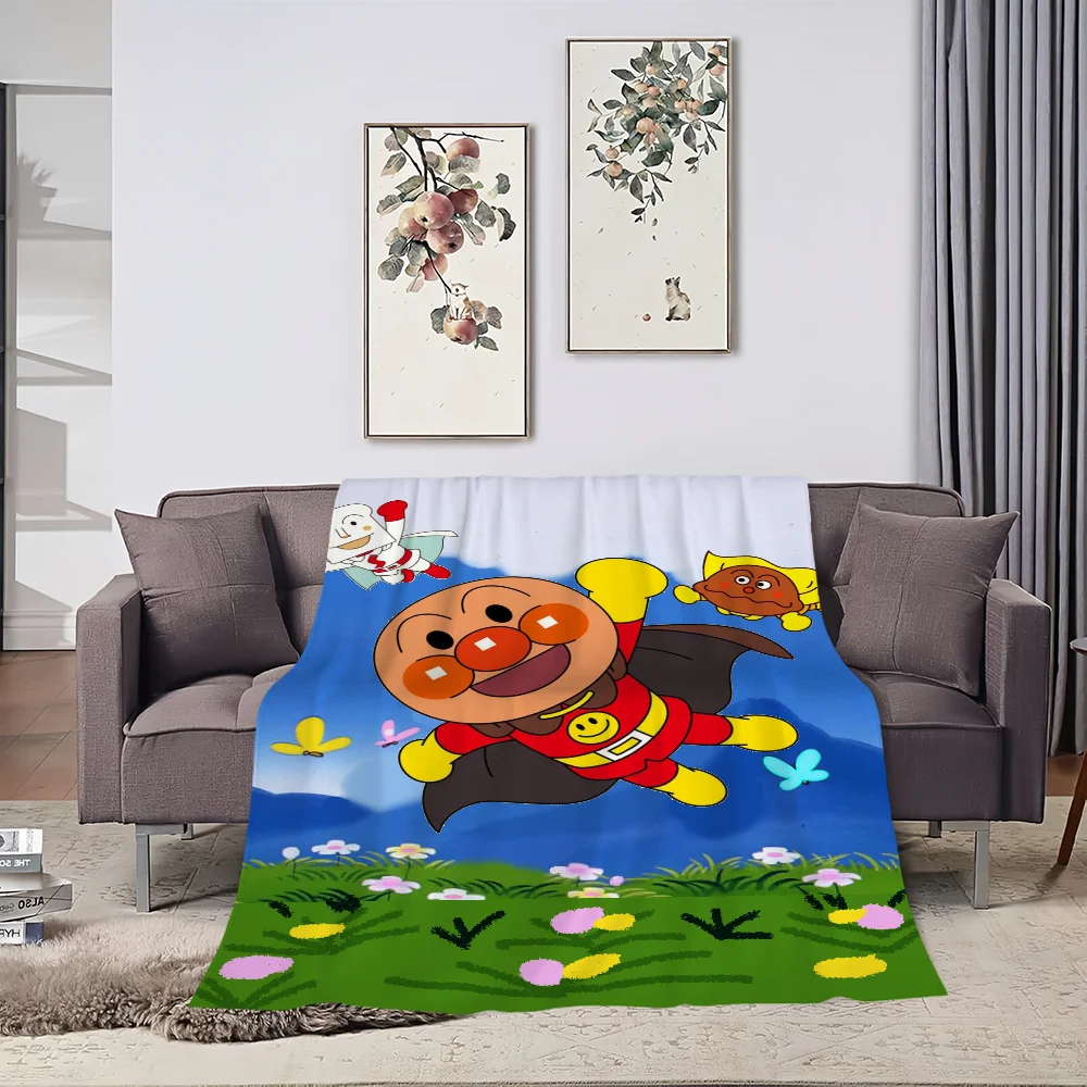 

Cute A-Anpanman Printed comfortable and soft sofa, living room bed, bedroom blanket suitable for travel and gifts