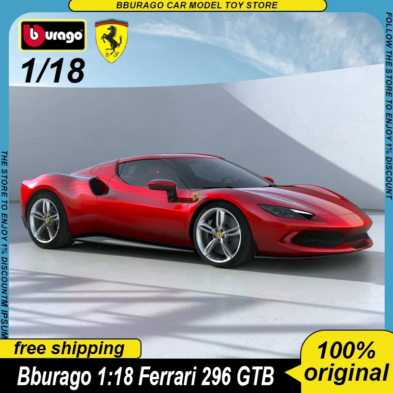 nouveau-produit-bburago-1-18-ferrari-296-gtb-sport-ferrari-miniature-moule-sous-pression-modele-assetto-fiorano-alliage-vehicule-de-luxe-jouets-cadeau