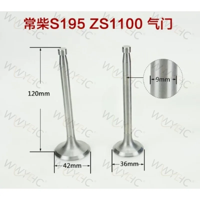 Suitable for Single Cylinder Water-cooled Oil Engine Accessories Valve S195 ZS1110 1115 12 16 20 22