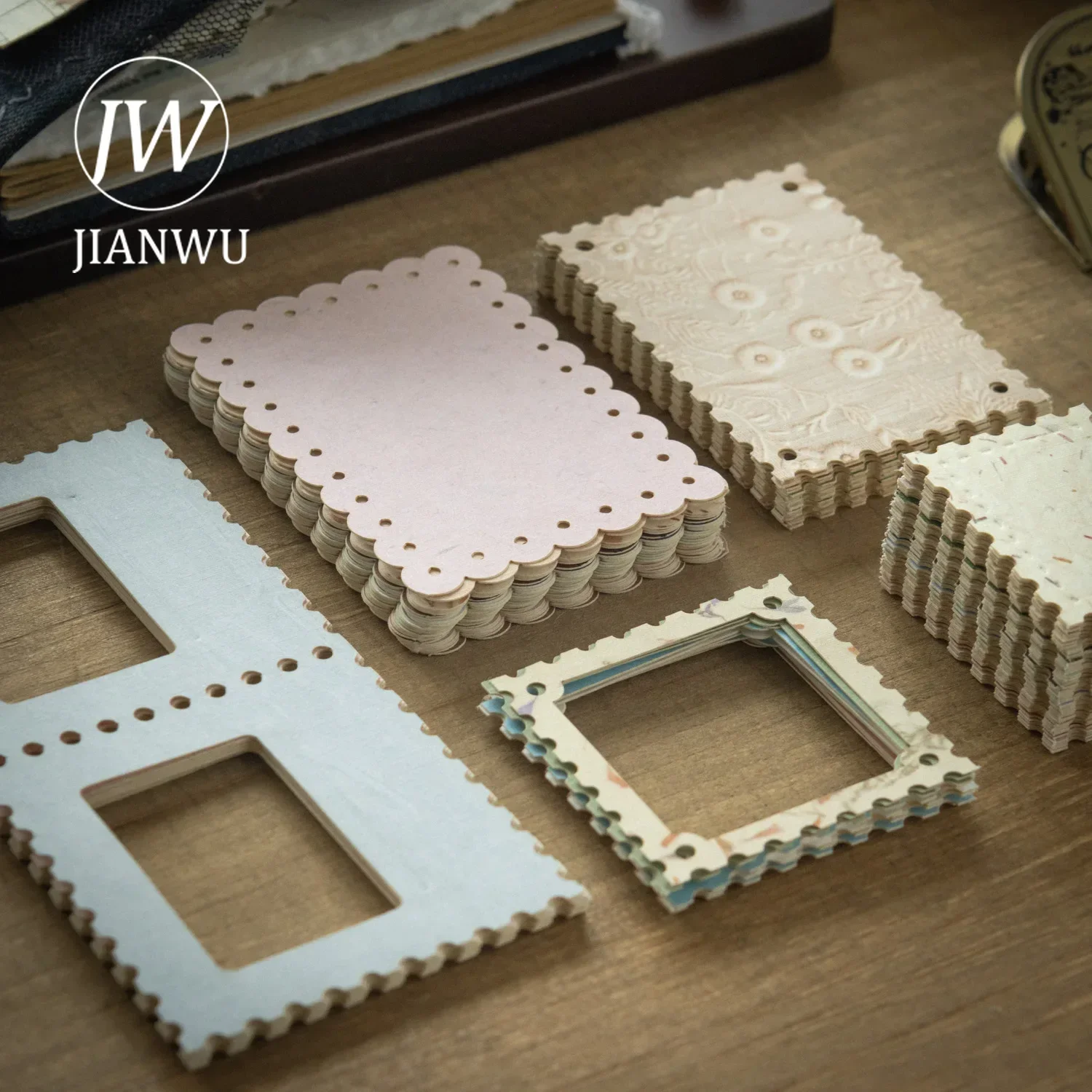 JIANWU Tender Letter Series Vintage Lace Border Hollow Collage Decor Material Creative DIY Junk Journal Stationery