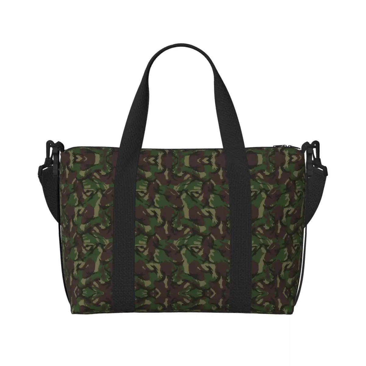 Custom British DPM Camo Tote Bag for Women Large Capacity Military Army Camouflage Beach Gym Travel Bags