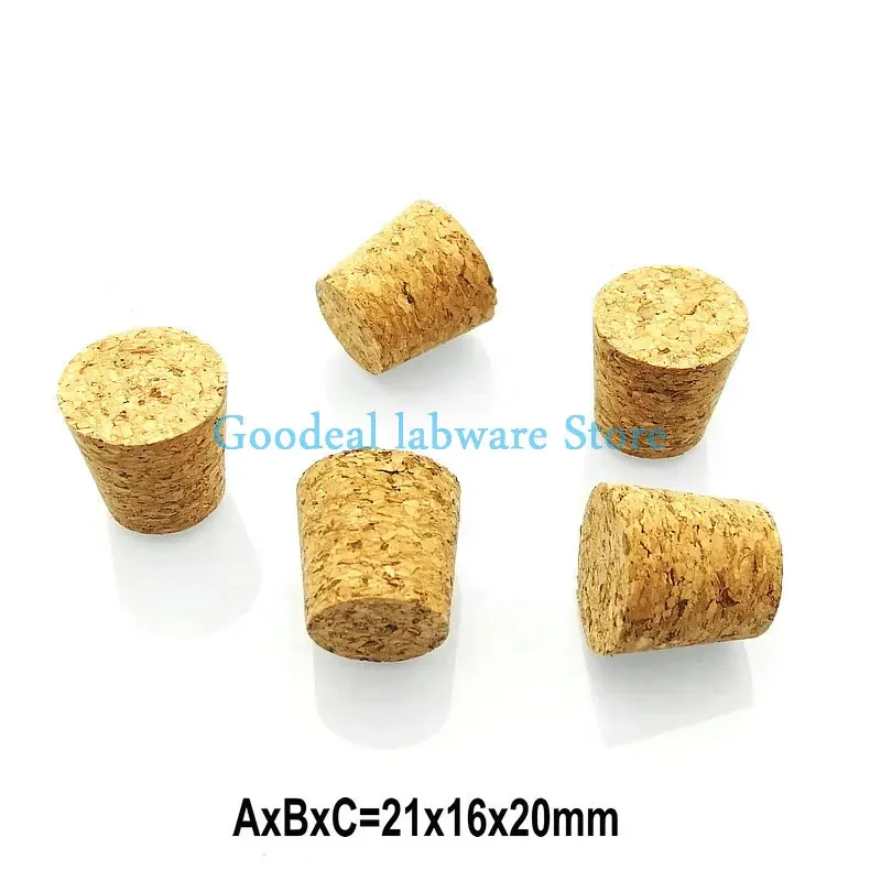 Tapa de corcho sintético de 18mm a 54mm de diámetro superior de 20 piezas, tubo de prueba de laboratorio, tapa de jarra de vidrio, tapón de botella