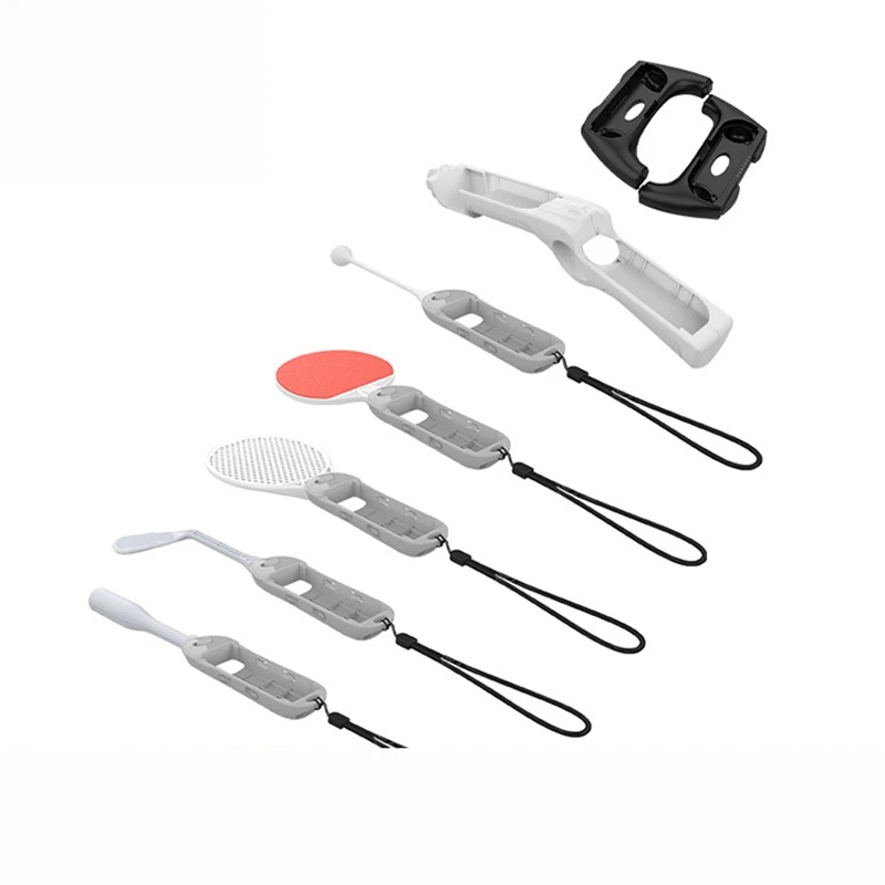 

7Pcs For Switch OLED 13-In-1 Sports Suit Switch Stock + Tennis Racket + Drum Stick + Grip + Cue Set