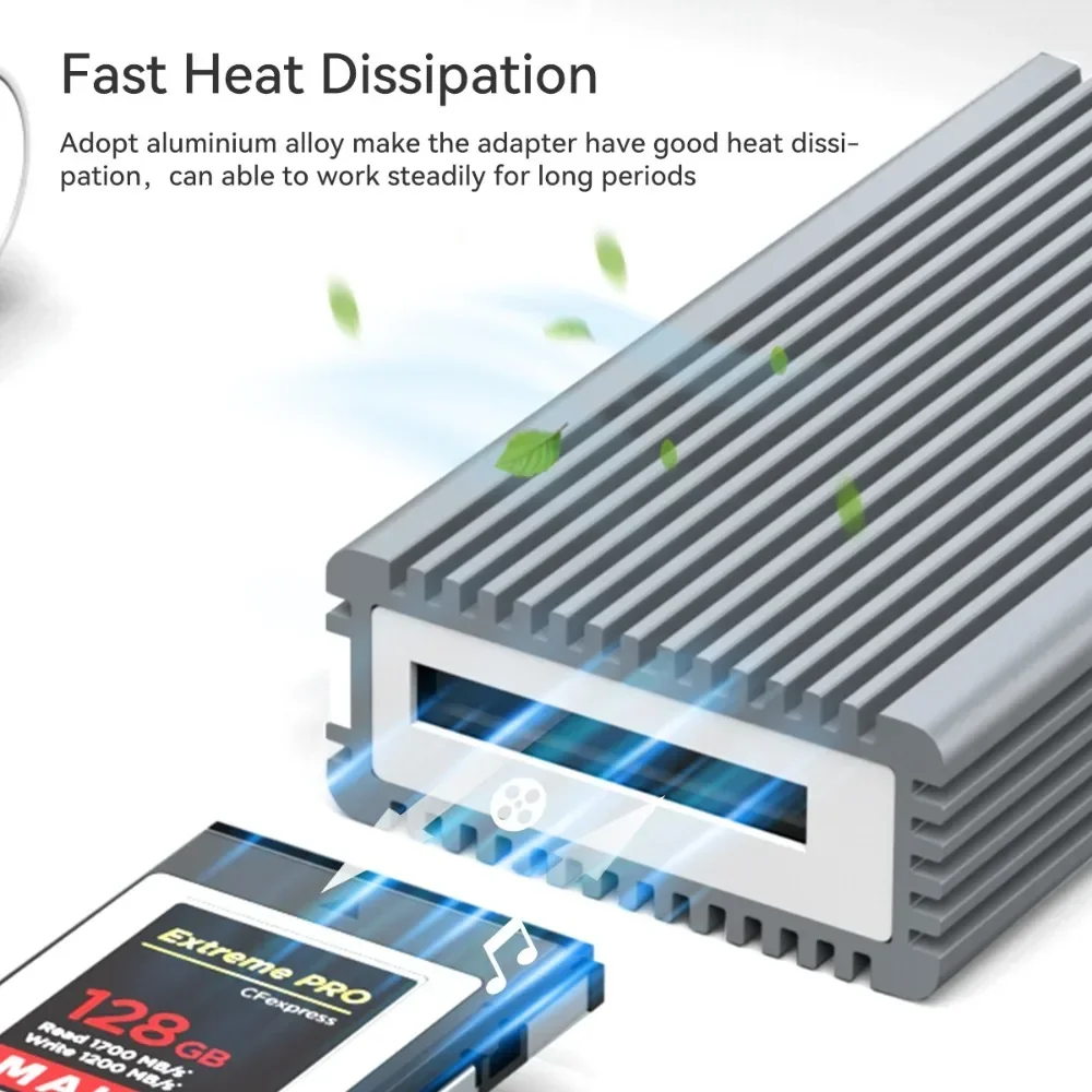 MAIWO-lector de tarjetas CF de aluminio, 10Gbps, con USB 3,1 tipo C Gen2 cf Express, convertidor de interfaz para PC, portátil y ordenador