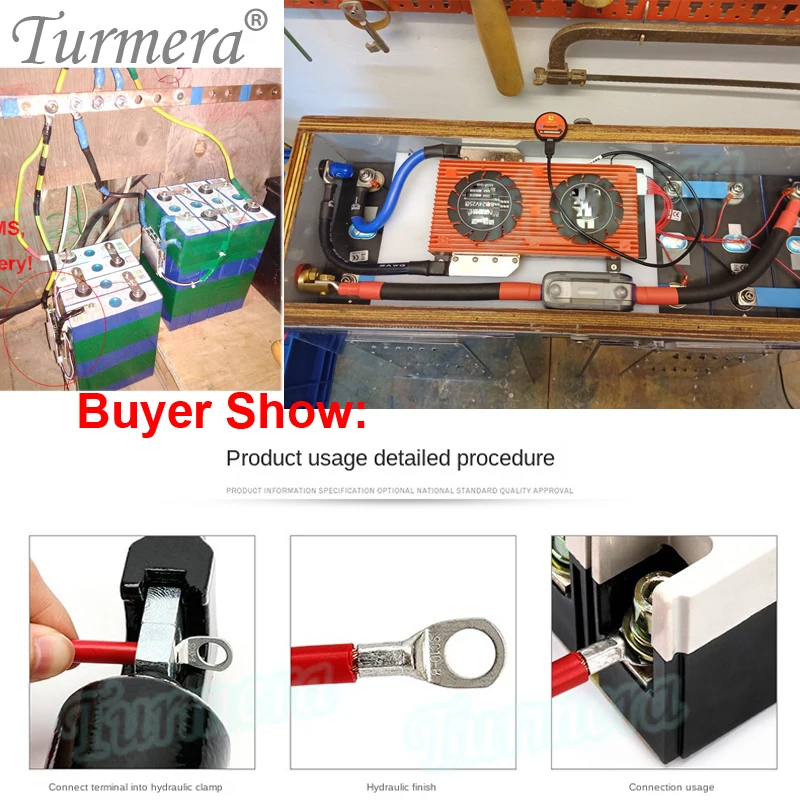 電動圧着コネクタ,SC10-6/10mm ² 銅線,3.2v,280ah,320ah,LiFePo4バッテリー用端子