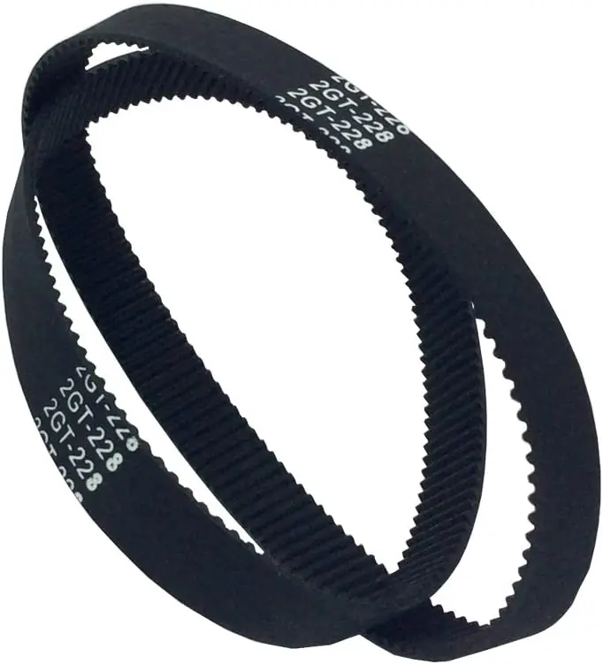 3D Printer Parts GT2 Conveyor Belts 228-2GT-9 Timing Belt L=228mm W=9mm 114 Teeth Closed Annular Synchronous Belt Pack of 2pcs
