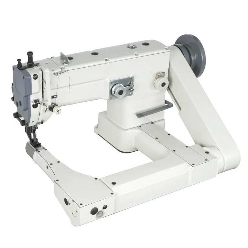 Curved arm 2 point synchronous herringbone zigzag stitch industrial splicing sewing machine