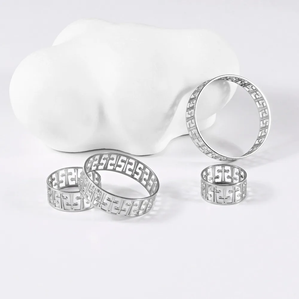1set Stainless Steel Hollow-patterned Flower-shaped Ear Expansion Tube with Double Speakers Piercing Earrings
