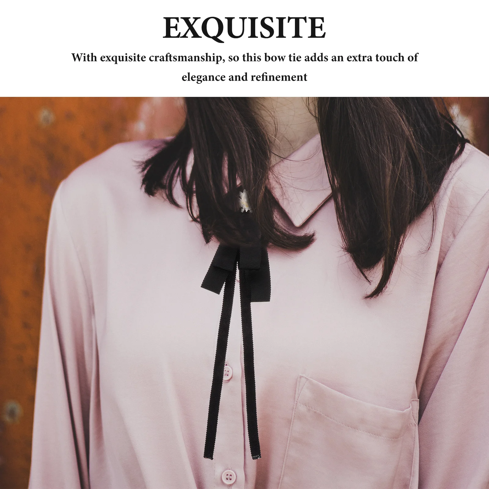 

Sewing Accessories Lightweight Fabric Bow Tie Brooch Women Coat Dress Uniform Lapel Fashion Christmas Gift Elastic Band