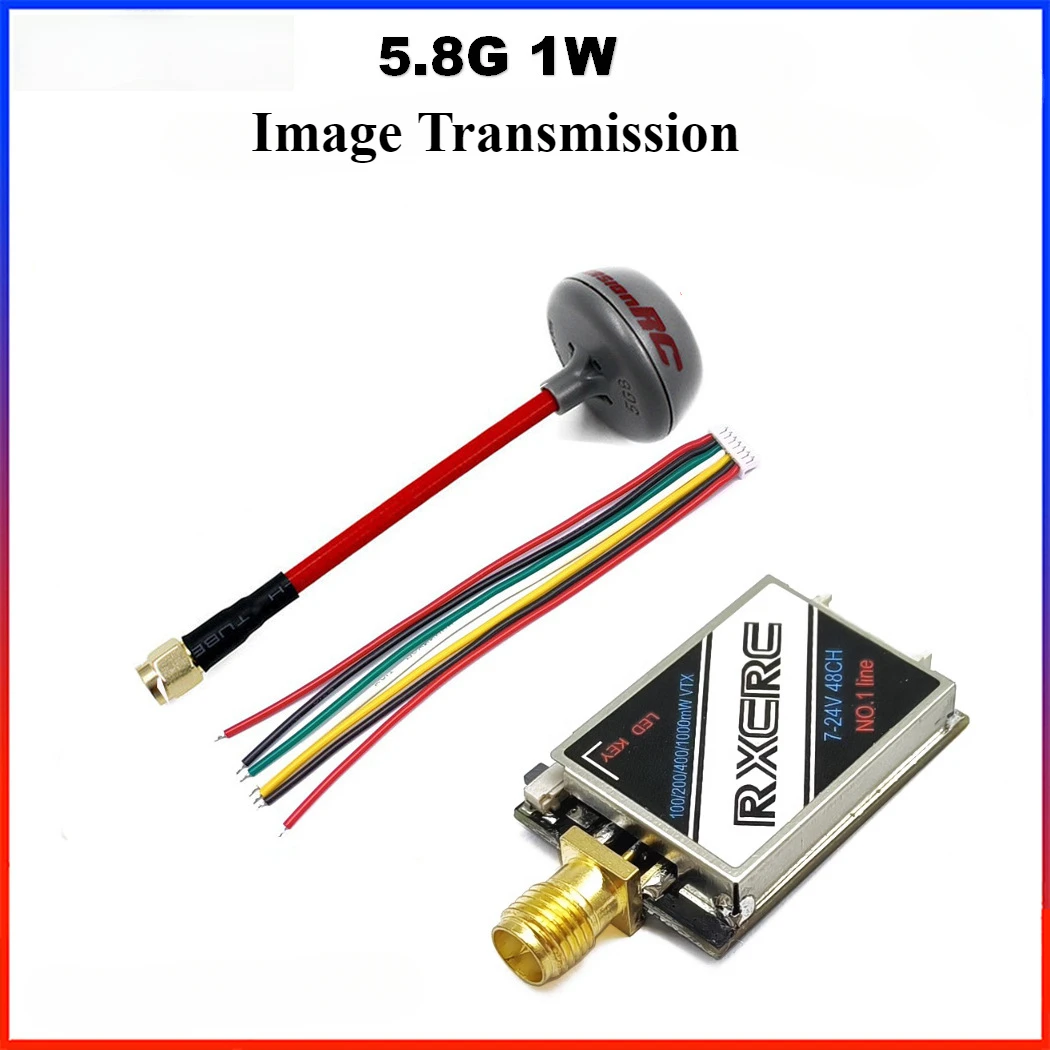 FPV Drone Accessories 5.8G 1W Image Transmission High-power 1000mw VTX Launcher 2S-4S Power Supply Supports TBS Parameter Tuning