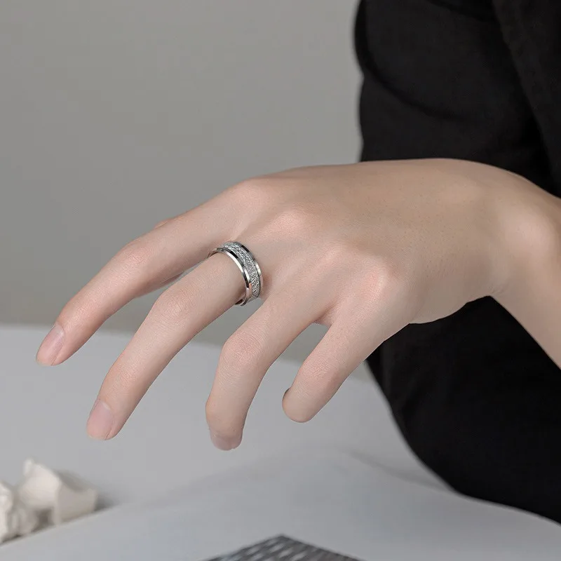 High‑End Titanium Steel Ring for Men, Trendy Premium‑Look Finger Ornaments for Daily Dating & Casual Occasion Wear
