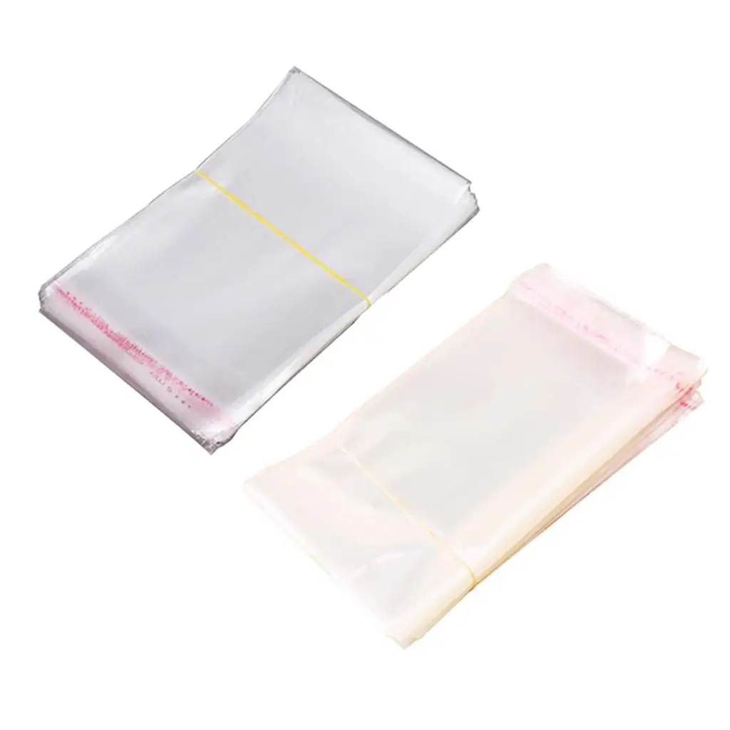 200pcs Resealable Poly Bag Transparent Plastic Opp Bags Self Adhesive