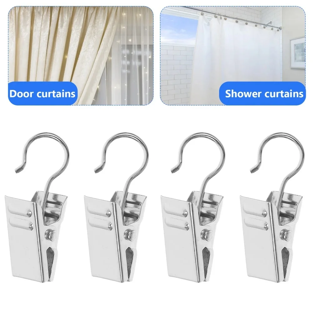 20/30/50PCS Multifunctional Metal Stainless Steel Curtain Clips For Hanging Photos Drapes Decor Window Curtain Clamp Accessories
