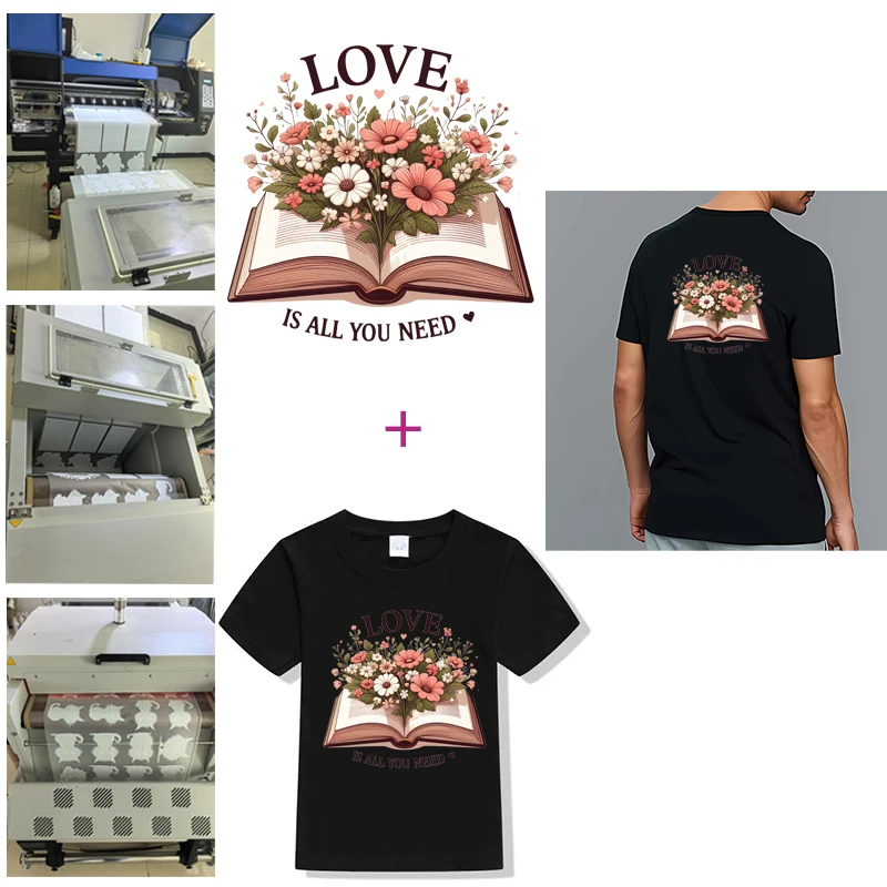 Cartoon plant flowers camera Stickers Heat Transfer PVC Patch Heat-sensitive patches Ironing stickers on Clothes DIY Appliques