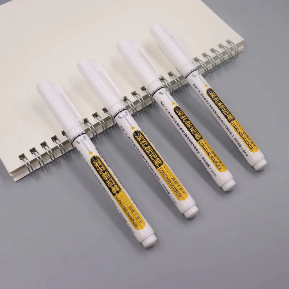 New 20mm Marker Pen Waterproof Long Nib Head Metal Perforating Pen Deep Hole Carpenter Pen Multi-Purpose Tool