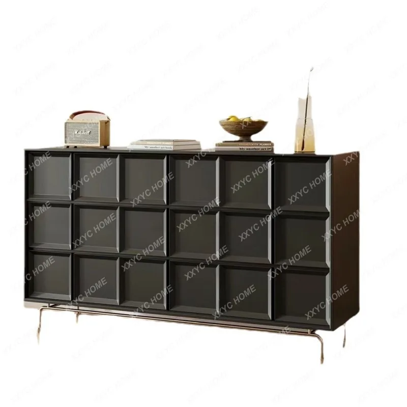 M  light luxury paint dining side cabinet solid wood entrance cabinet